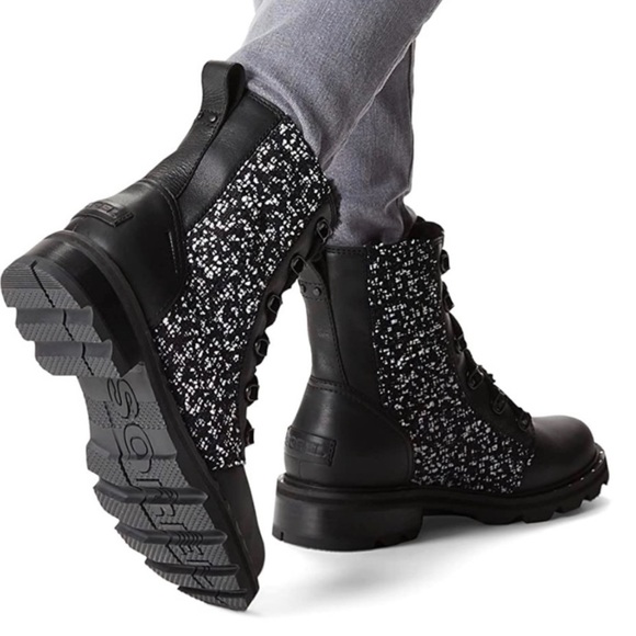 SOREL LENNOX LACE COZY WP BLACK BOOT Size: 8 - Picture 4 of 14